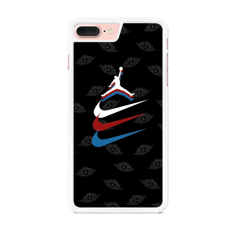 Jordan Nike Logo Black Wall iPhone 8 Plus Case