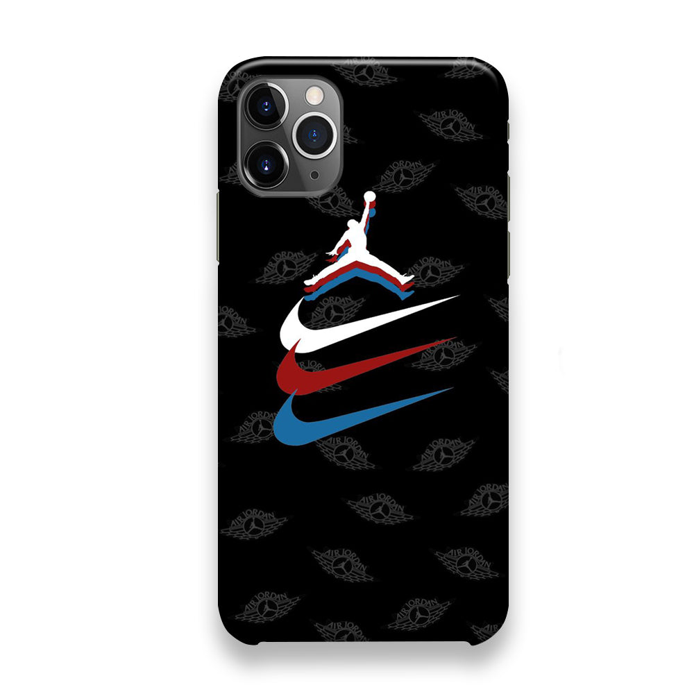 Jordan Nike Logo Black Wall iPhone 12 Pro Max Case