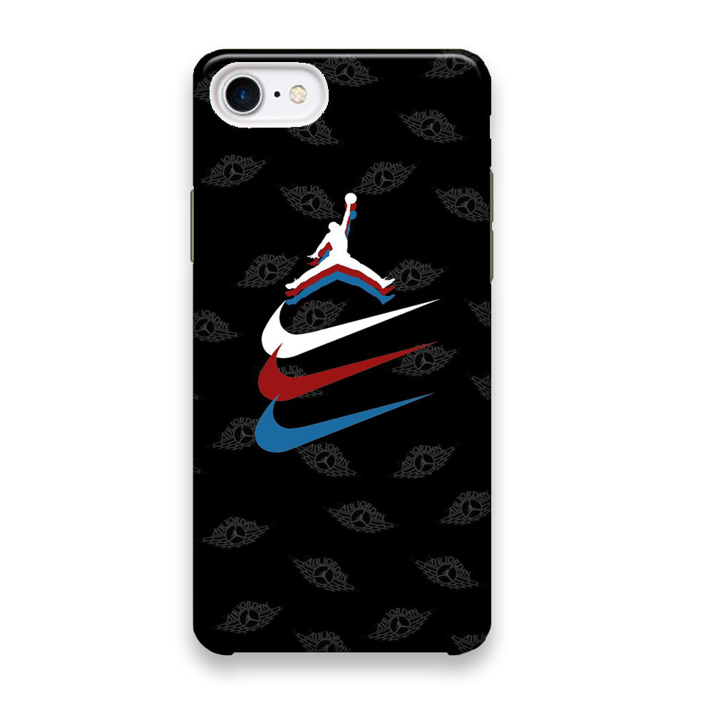 Jordan Nike Logo Black Wall iPhone 7 Case