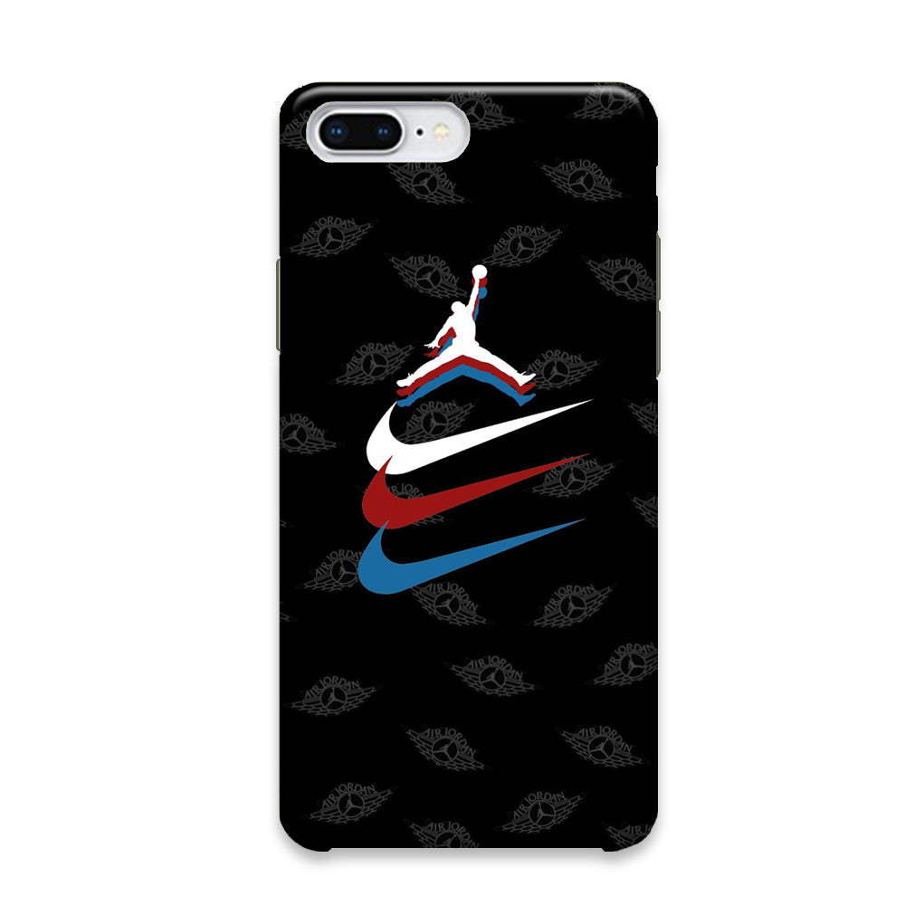 Jordan Nike Logo Black Wall iPhone 8 Plus Case