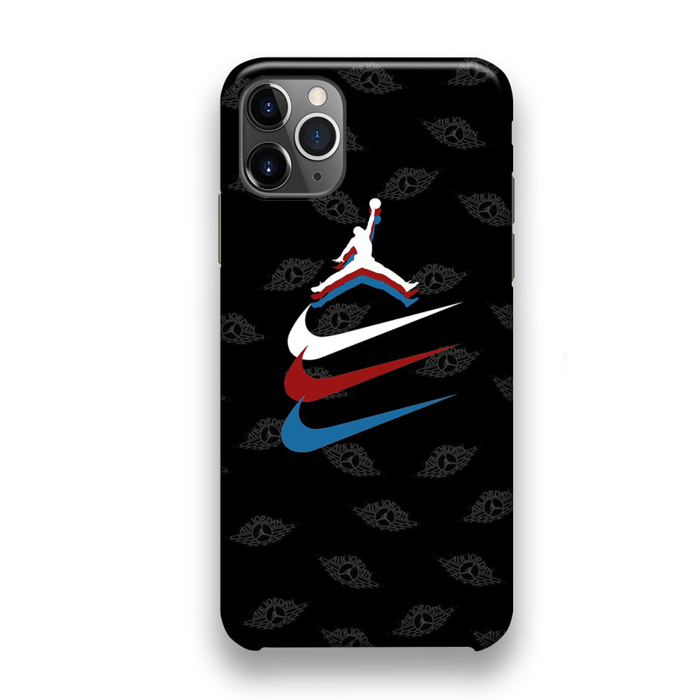 Jordan Nike Logo Black Wall iPhone 11 Pro Case