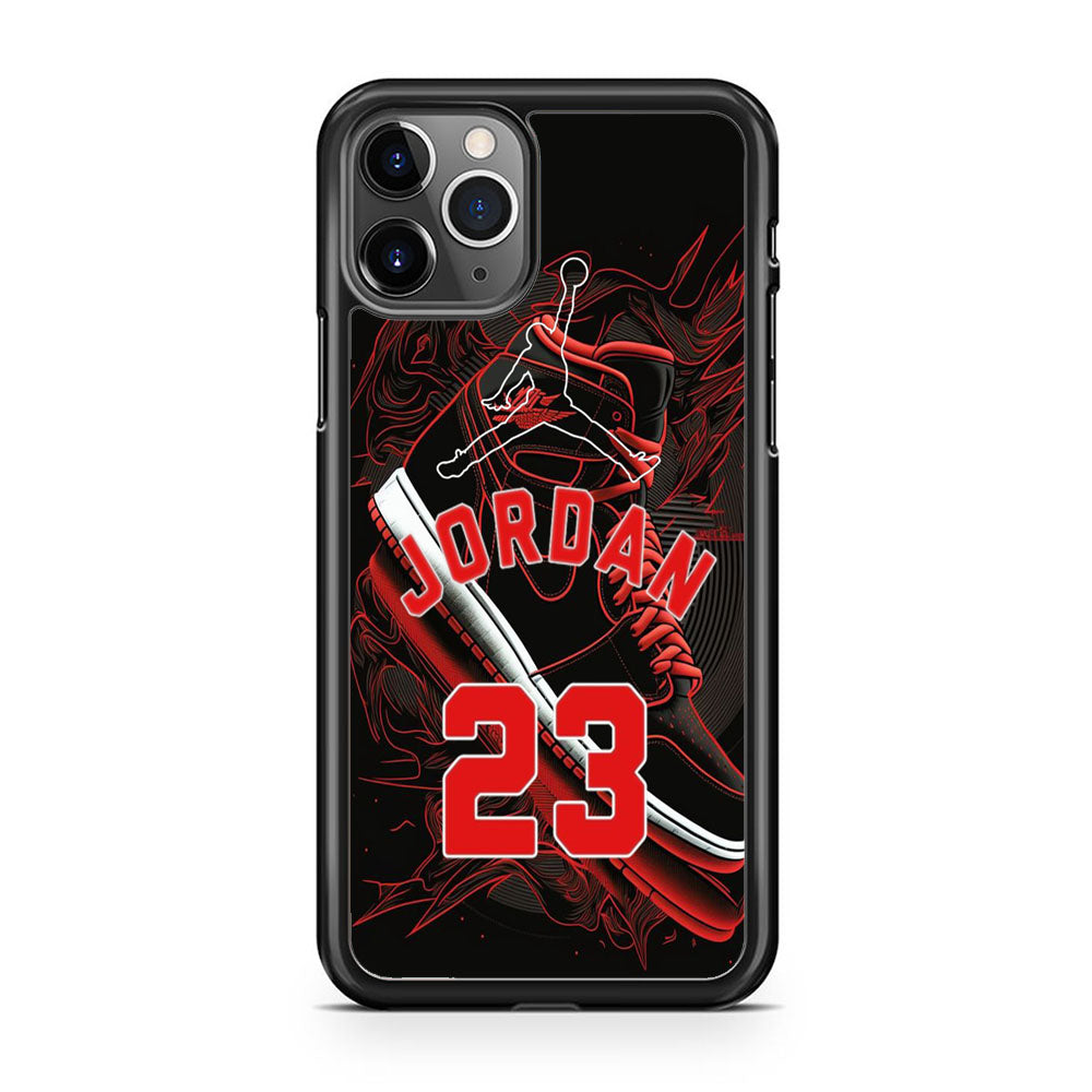 Jordan Red Air Running Background iPhone 11 Pro Case