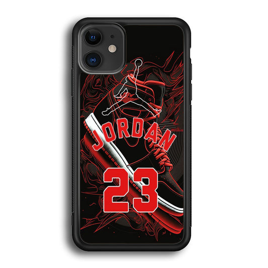 Jordan Red Air Running Background iPhone 12 Case