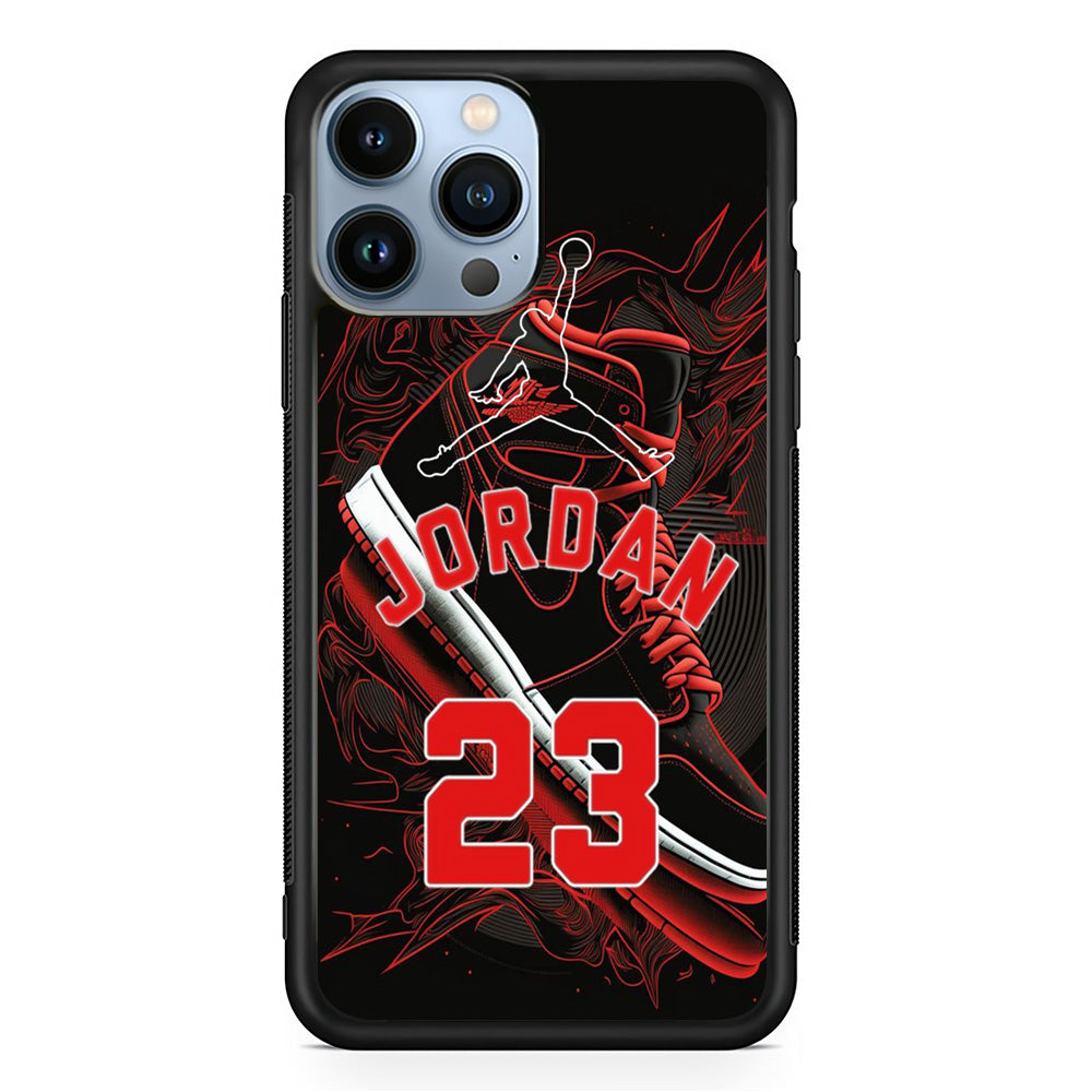 Jordan Red Air Running Background iPhone 13 Pro Case