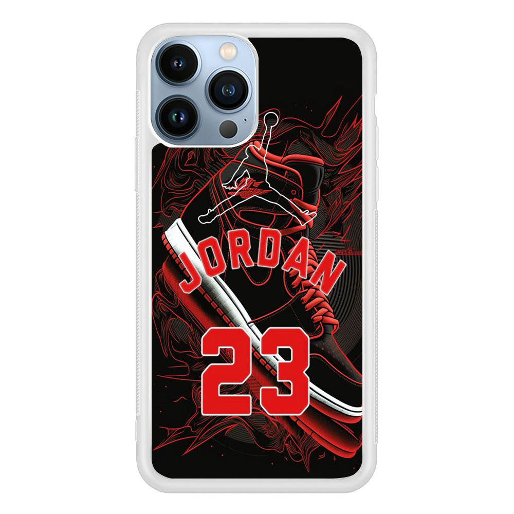 Jordan Red Air Running Background iPhone 13 Pro Max Case