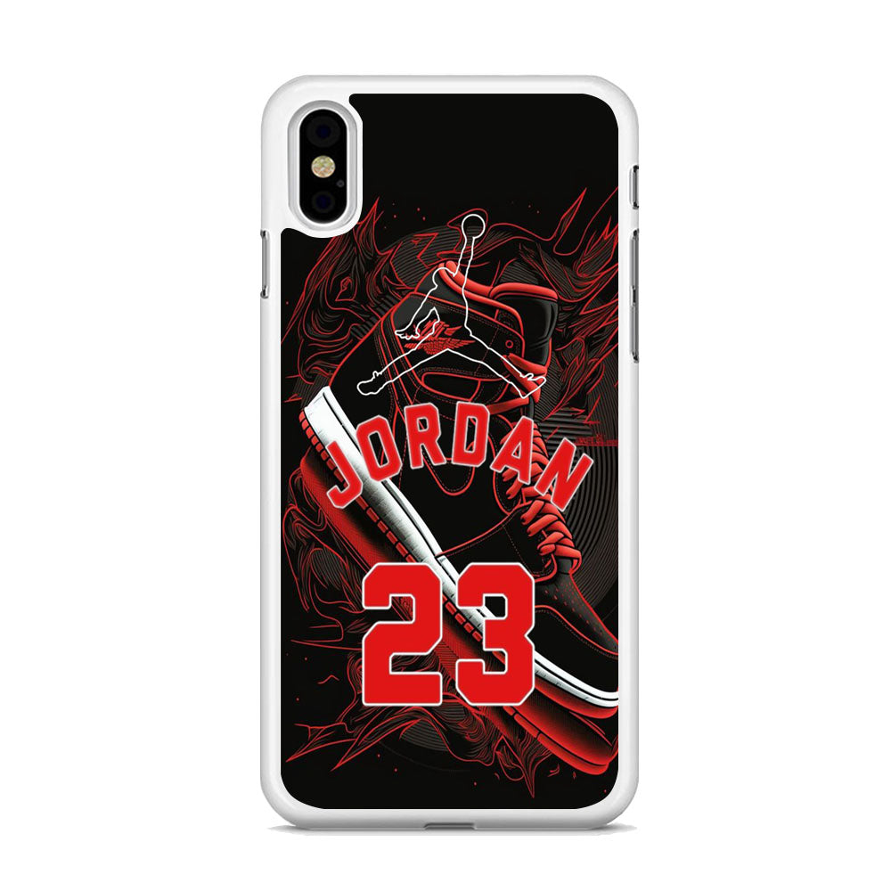 Jordan Red Air Running Background iPhone Xs Case