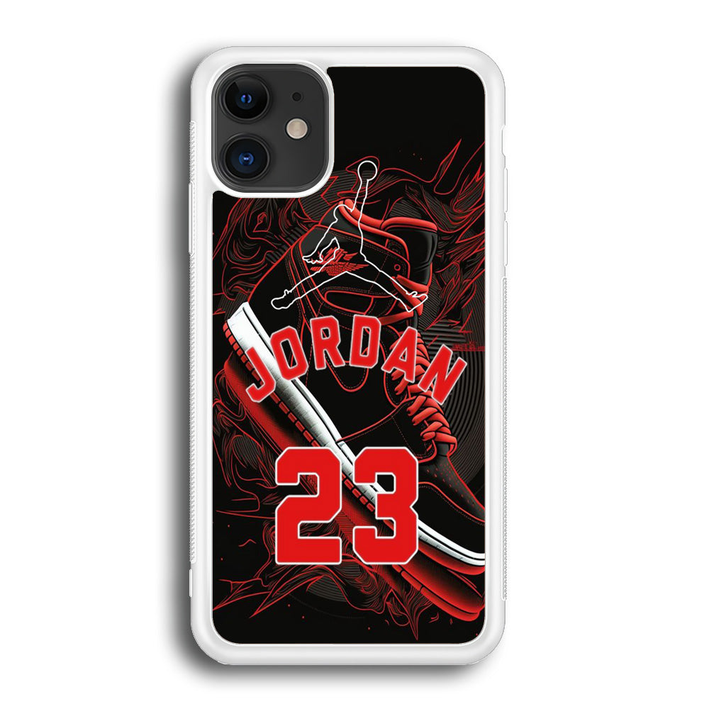 Jordan Red Air Running Background iPhone 12 Case