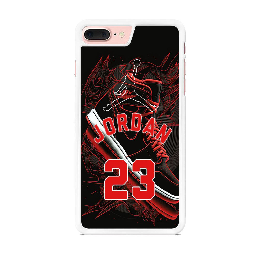 Jordan Red Air Running Background iPhone 8 Plus Case