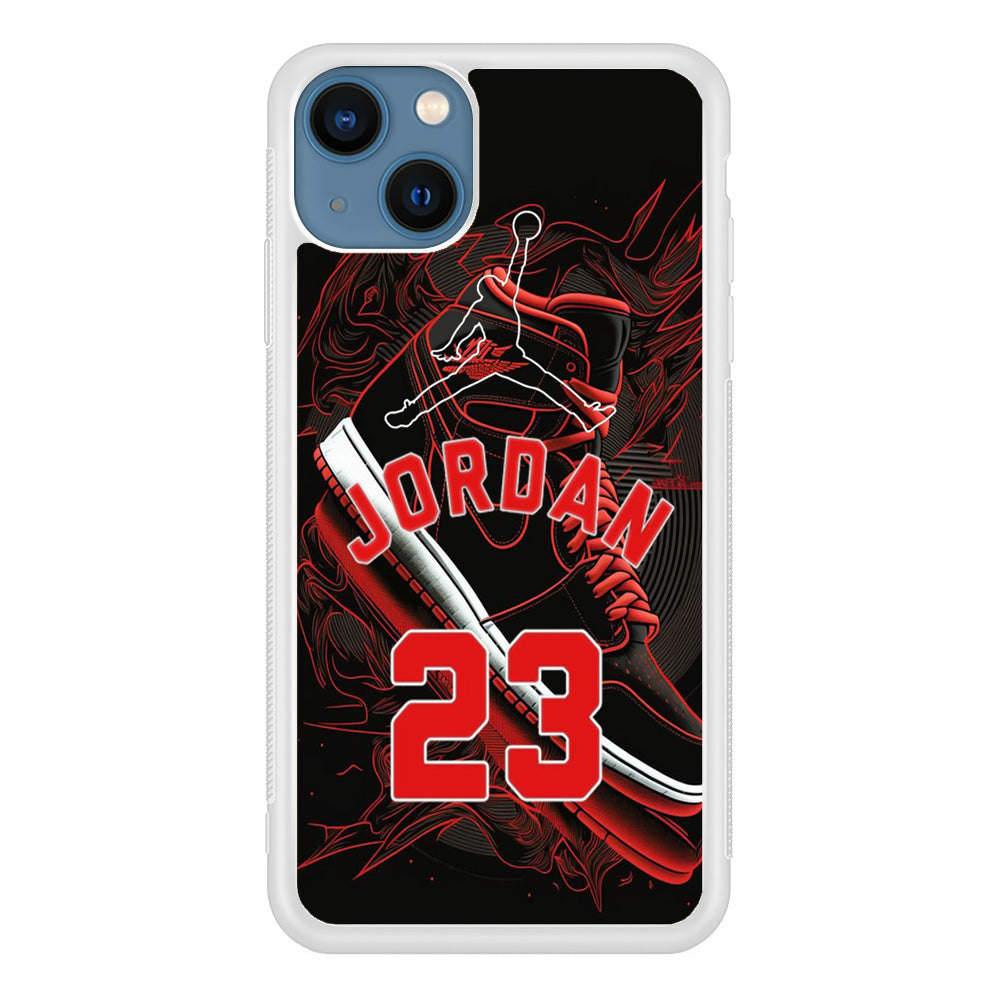 Jordan Red Air Running Background iPhone 13 Case