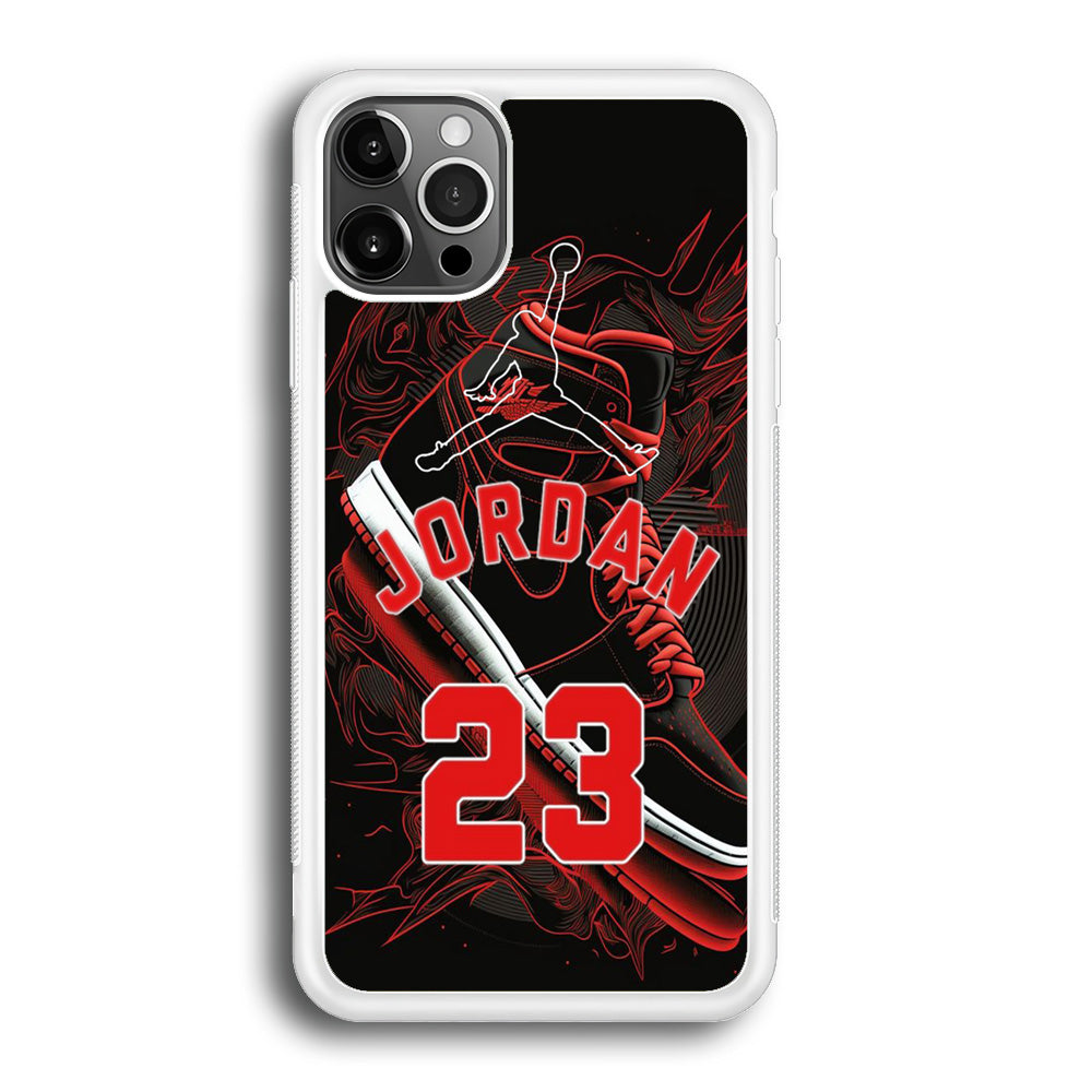 Jordan Red Air Running Background iPhone 12 Pro Case