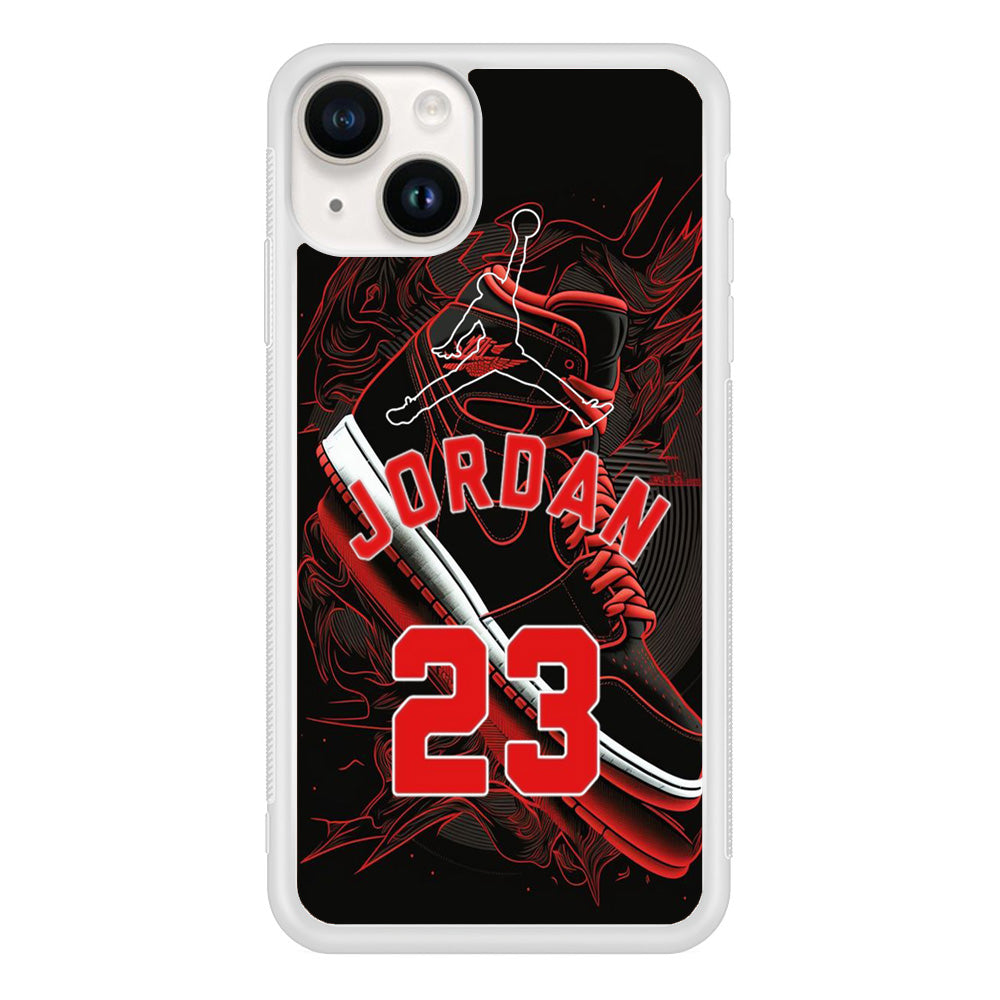 Jordan Red Air Running Background iPhone 15 Case