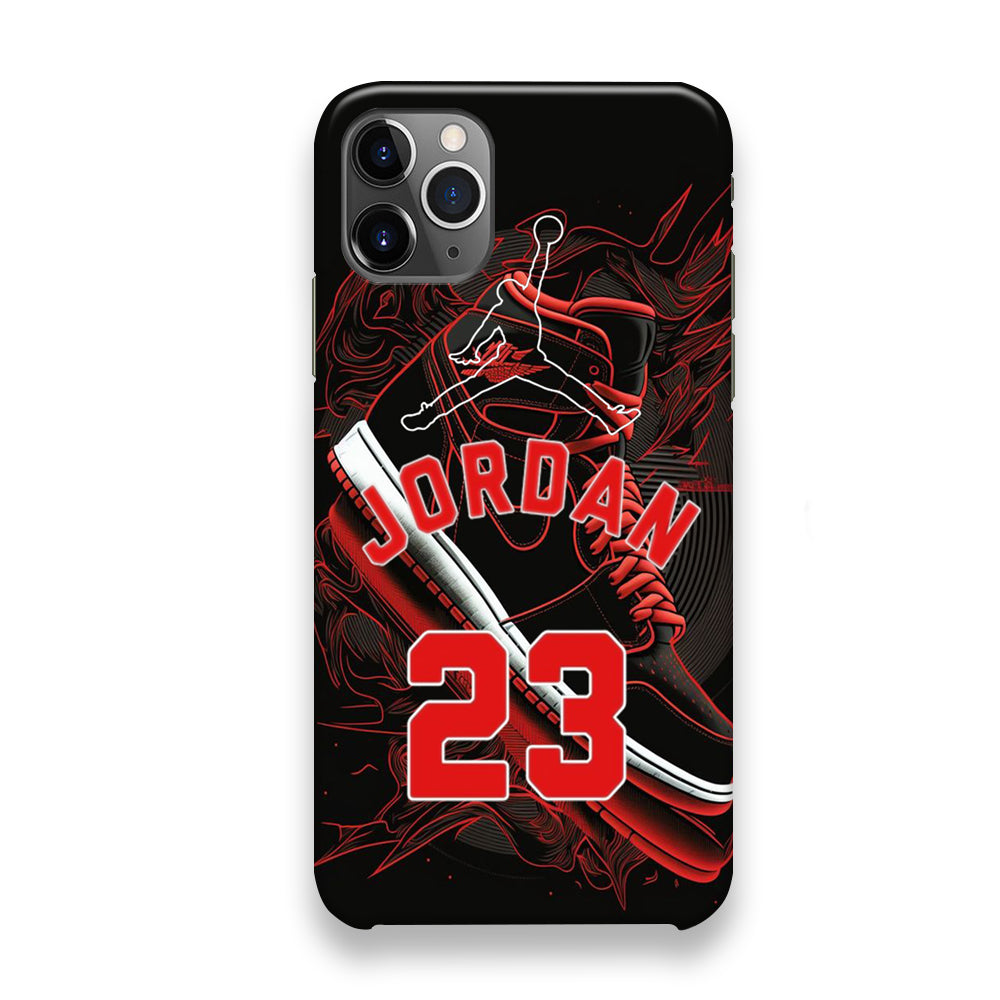 Jordan Red Air Running Background iPhone 12 Pro Case