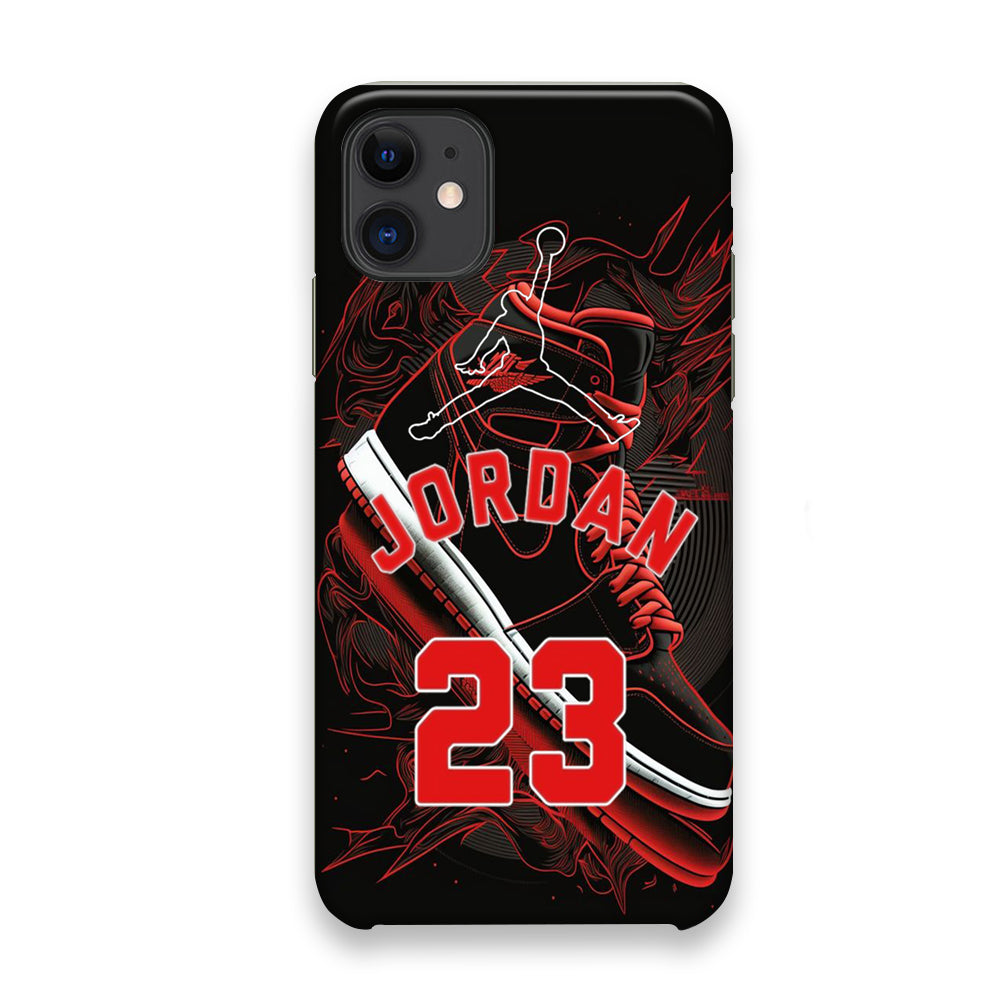 Jordan Red Air Running Background iPhone 11 Case