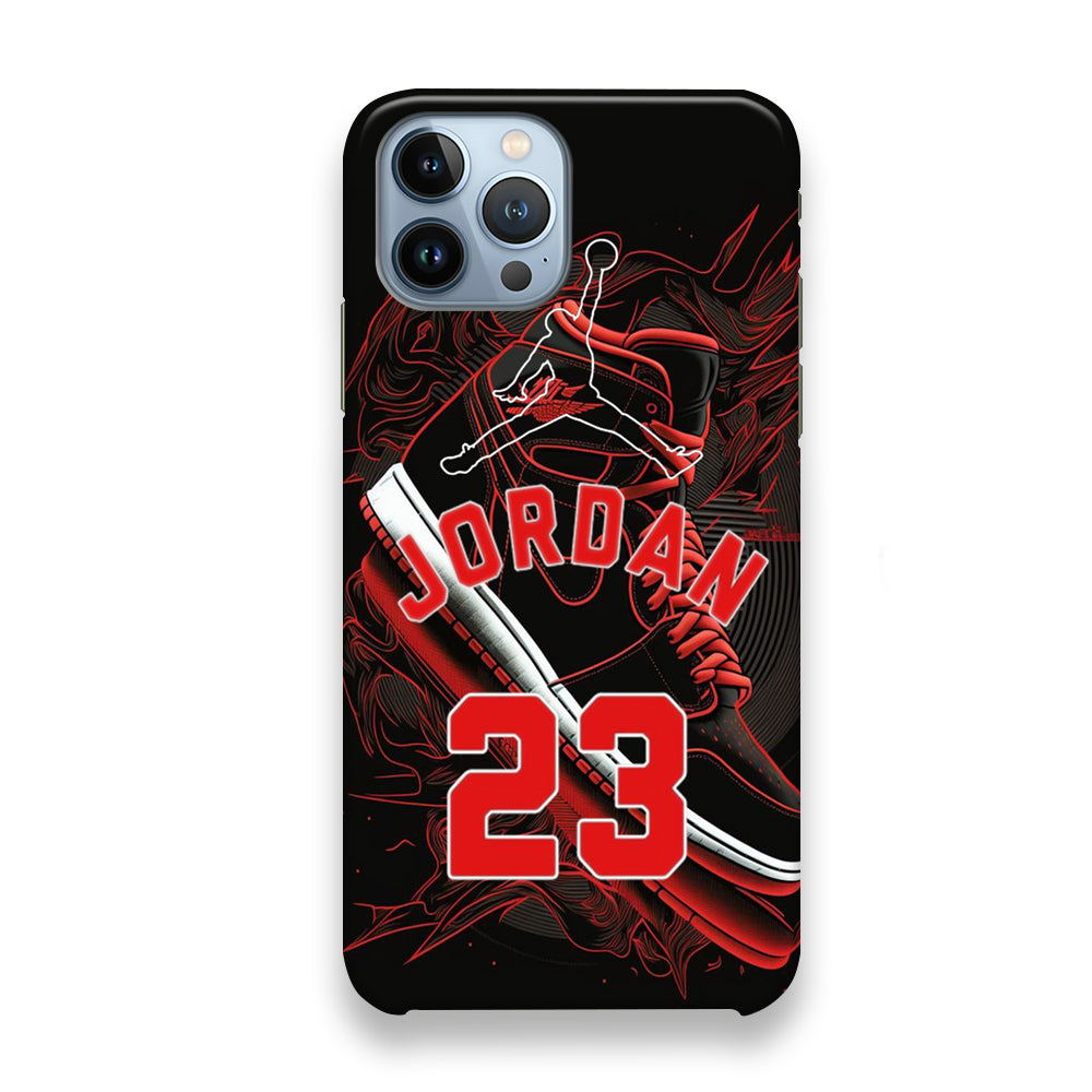 Jordan Red Air Running Background iPhone 13 Pro Case