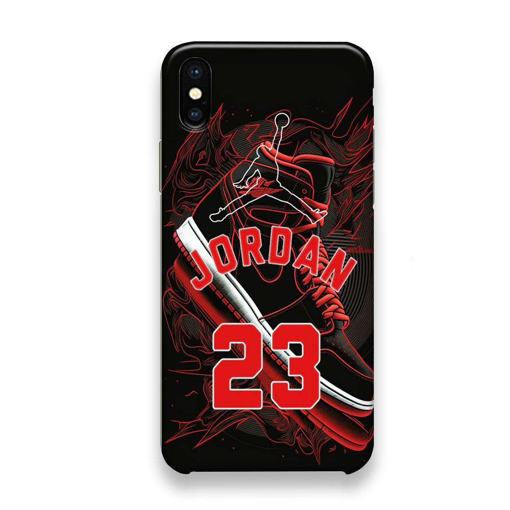 Jordan Red Air Running Background iPhone Xs Case