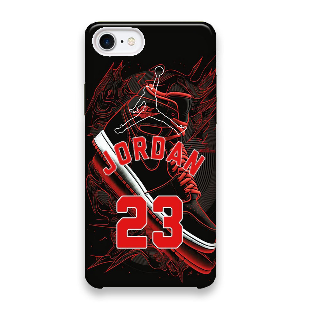 Jordan Red Air Running Background iPhone 7 Case