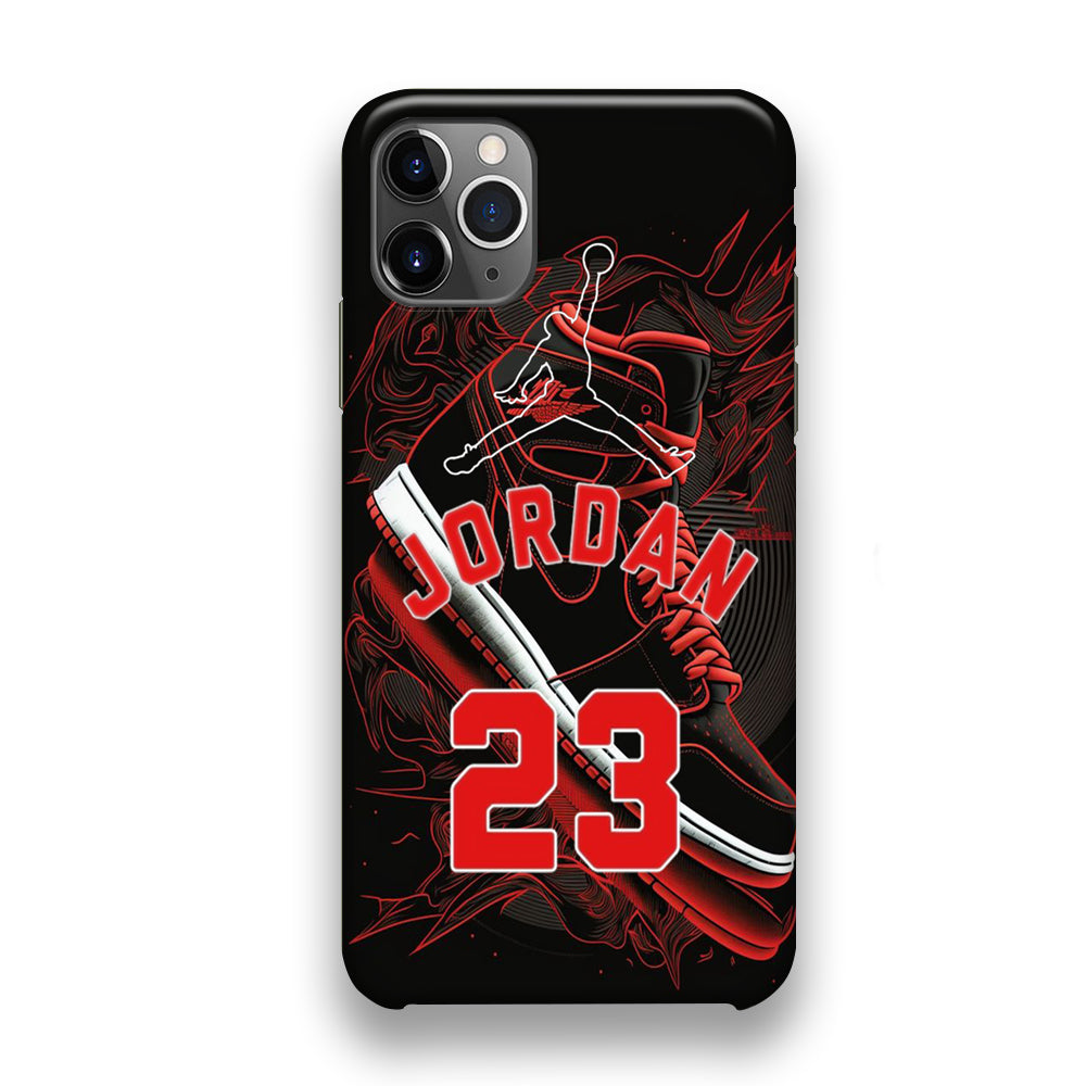 Jordan Red Air Running Background iPhone 11 Pro Case