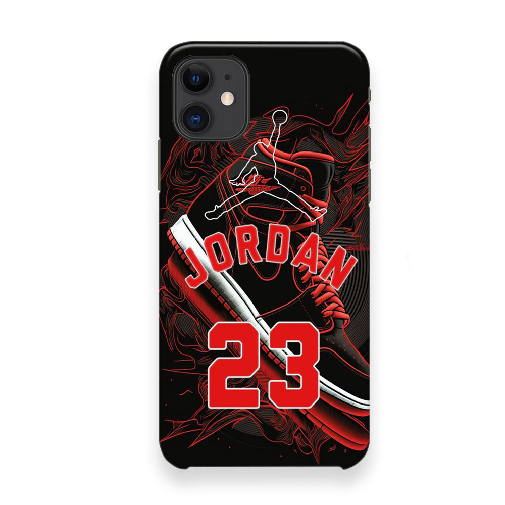 Jordan Red Air Running Background iPhone 12 Case