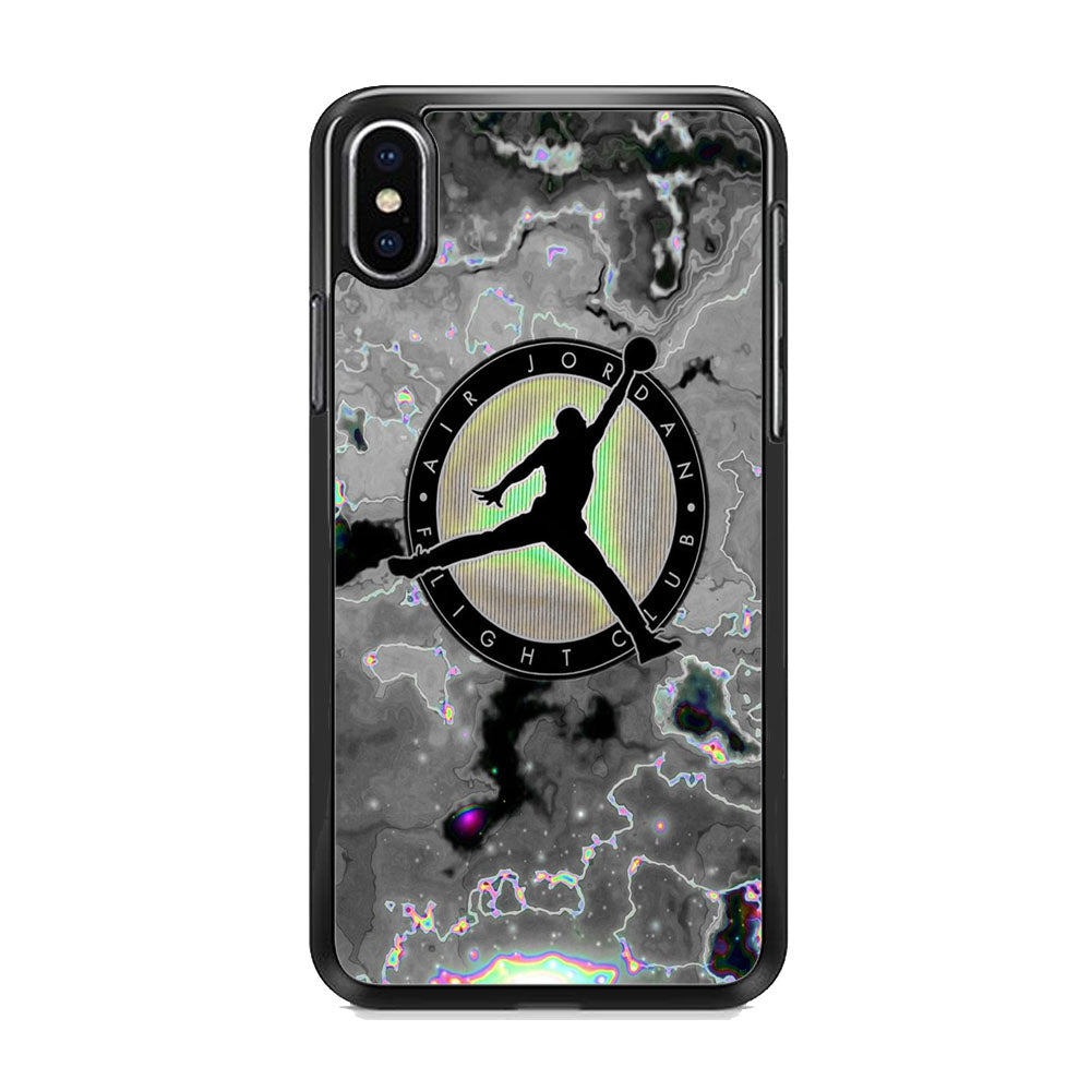 Jordan Silver Fluid Marble iPhone X Case