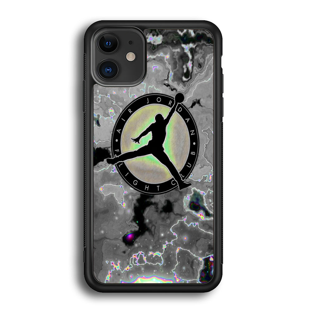 Jordan Silver Fluid Marble iPhone 12 Case