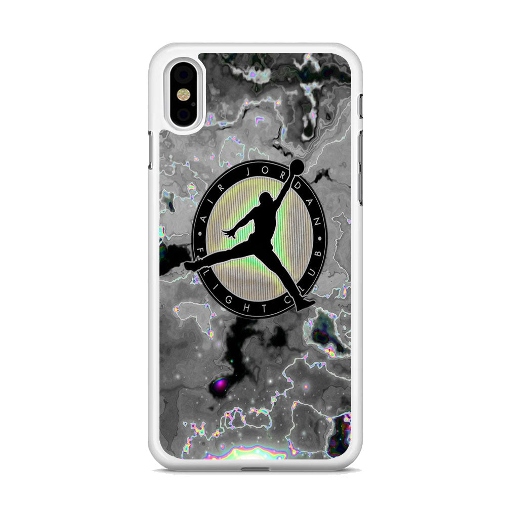 Jordan Silver Fluid Marble iPhone Xs Case