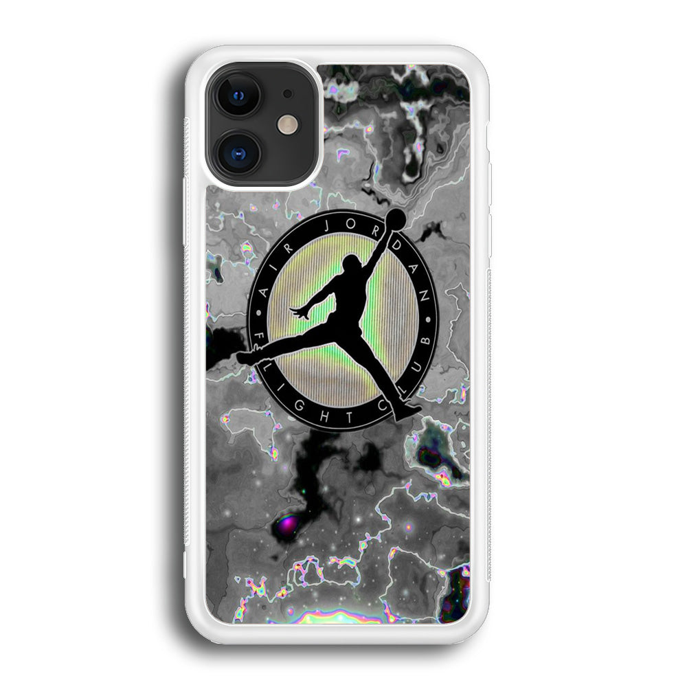 Jordan Silver Fluid Marble iPhone 12 Case