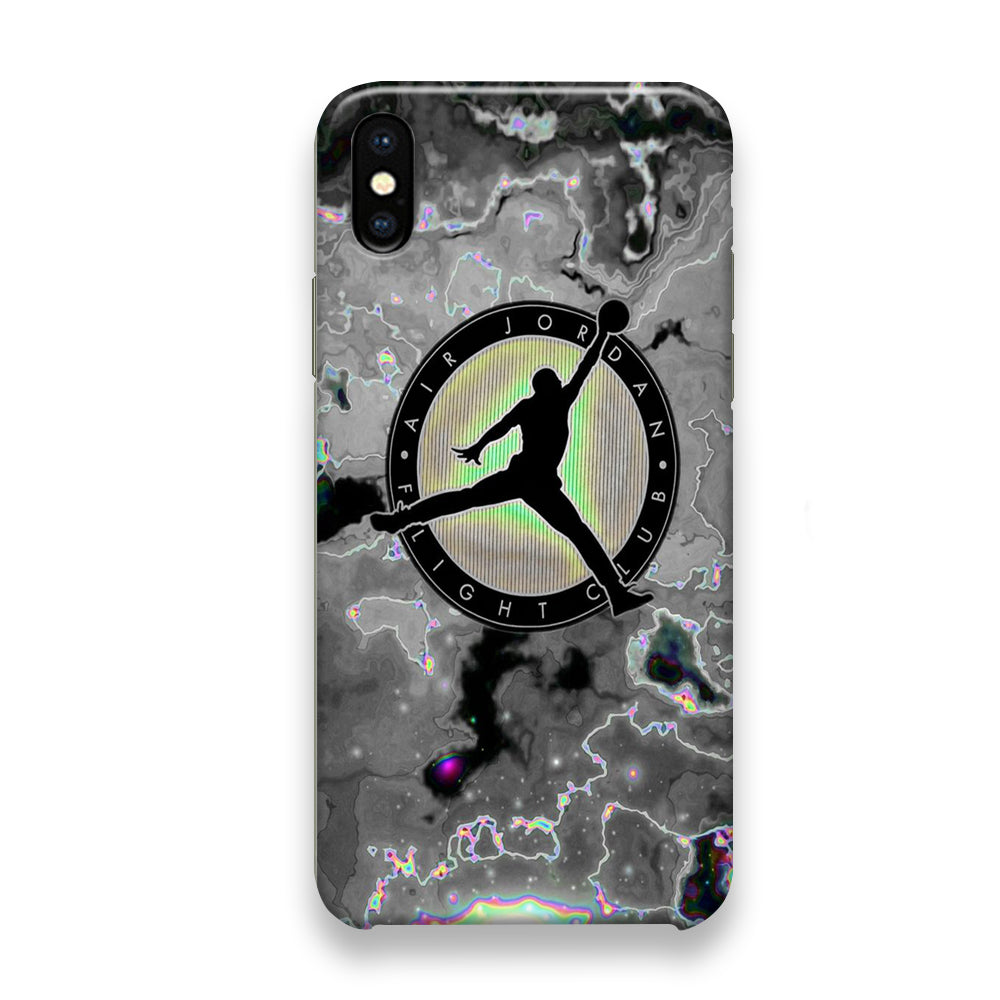 Jordan Silver Fluid Marble iPhone X Case