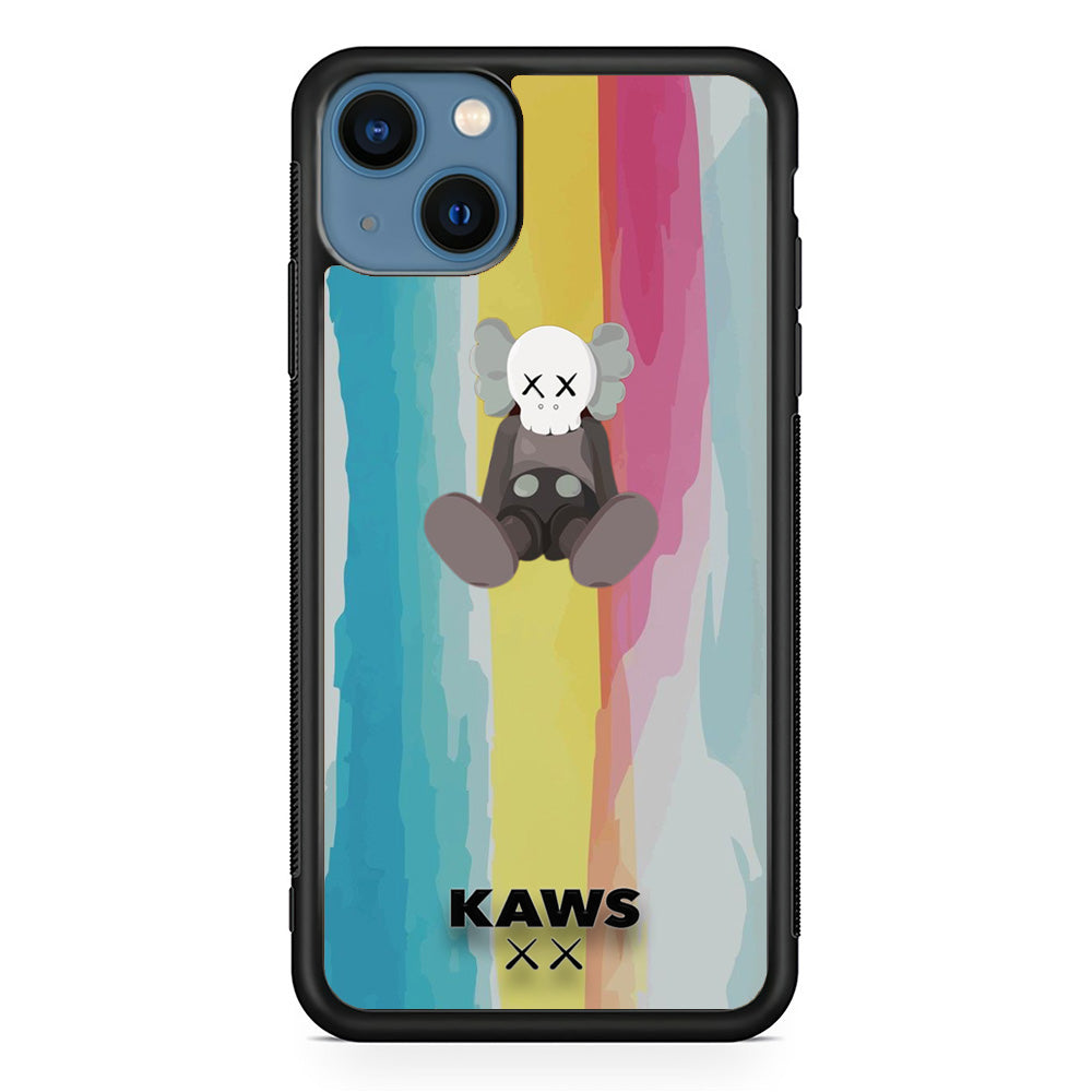 Kaws Rainbow Paint iPhone 13 Case