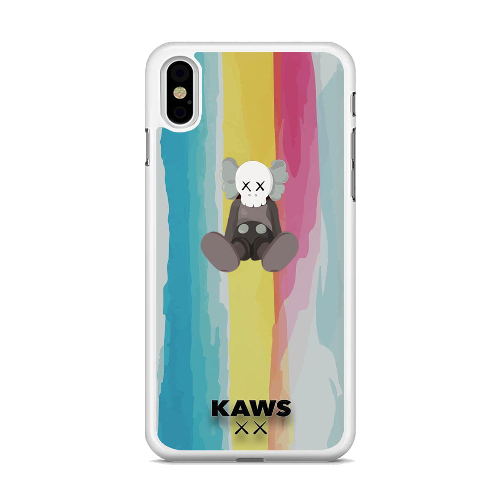 Kaws Rainbow Paint iPhone Xs Case