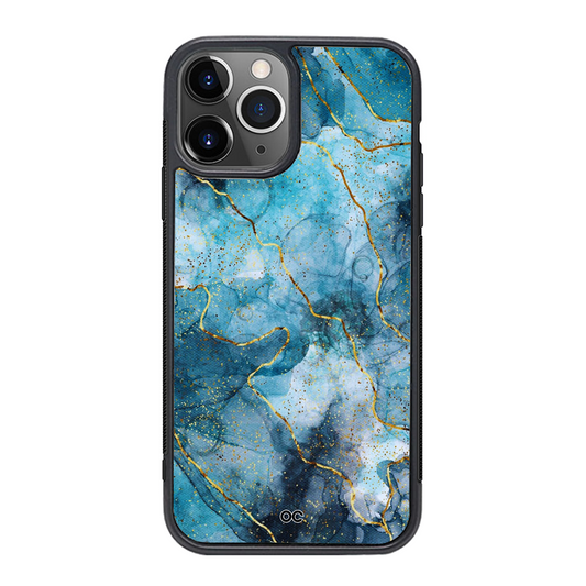 Marble Fresco Blue Protective Magsafe iPhone Cases