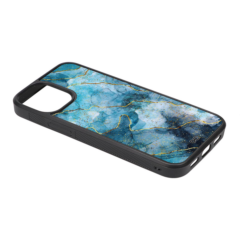 Marble Fresco Blue Protective Magsafe iPhone Cases