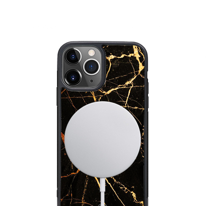 Marble Rust Gold Protective Magsafe iPhone Cases