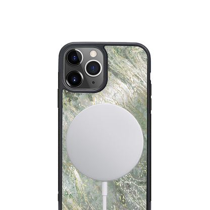 Marble Glos Silver Fluid Protective Magsafe iPhone Cases