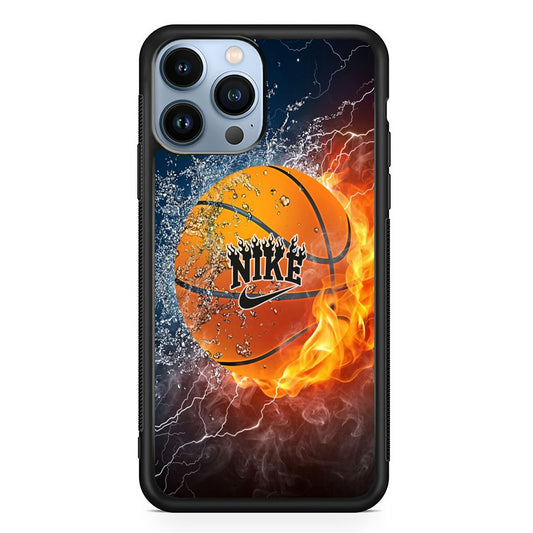 Nike Battle Ice Fire Basketball iPhone 13 Pro Max Case