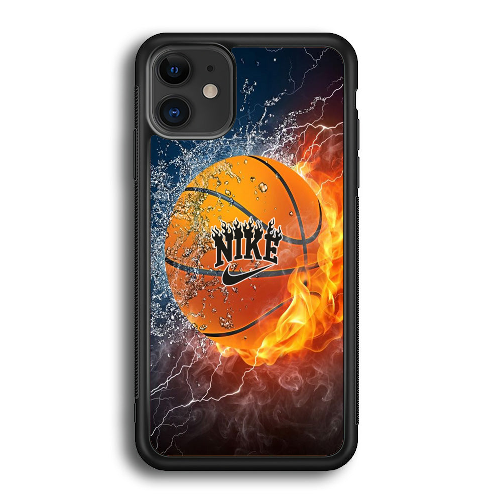 Nike Battle Ice Fire Basketball iPhone 12 Case