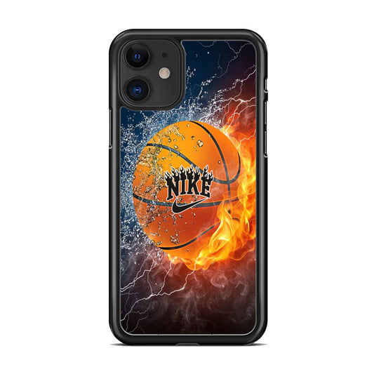 Nike Battle Ice Fire Basketball iPhone 11 Case