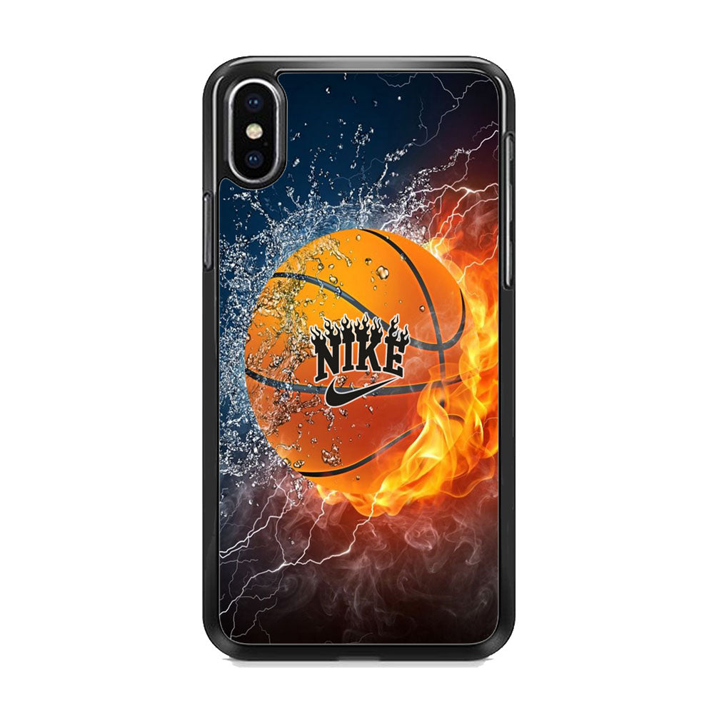 Nike Battle Ice Fire Basketball iPhone Xs Case