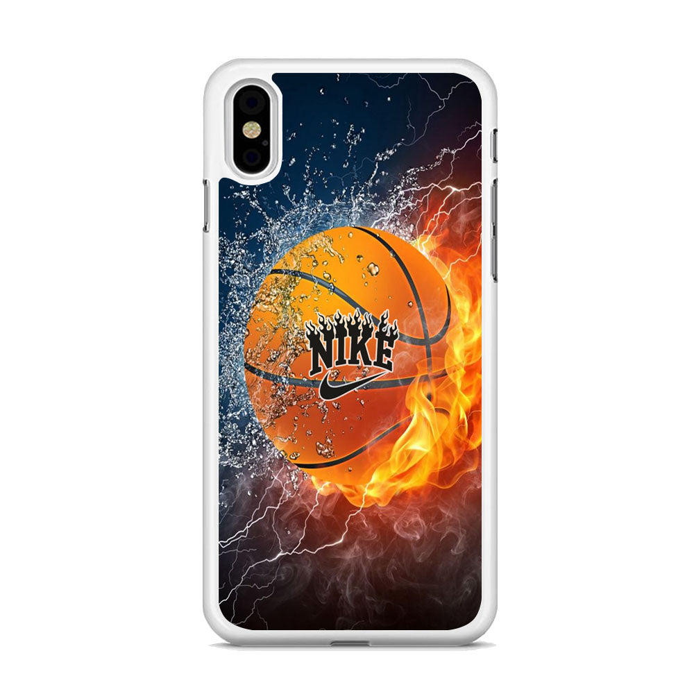 Nike Battle Ice Fire Basketball iPhone Xs Case