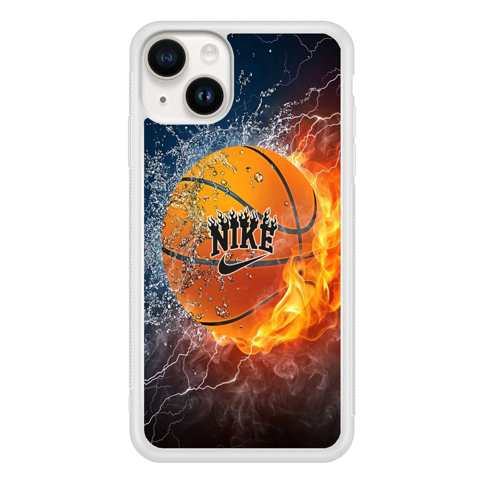 Nike Battle Ice Fire Basketball iPhone 15 Case