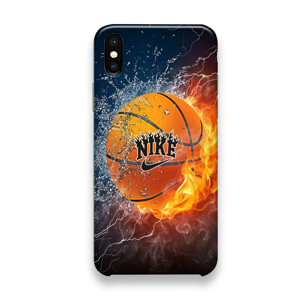 Nike Battle Ice Fire Basketball iPhone X Case