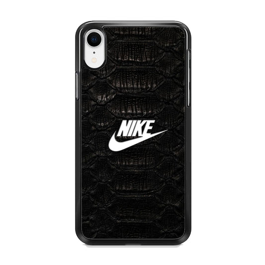Nike Black Emboss Leather iPhone XR Case