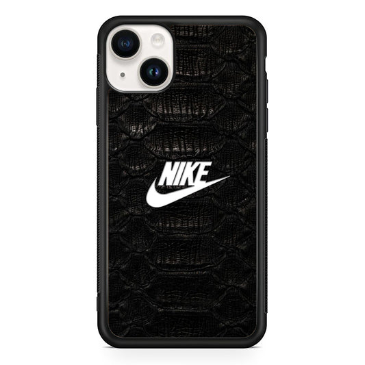 Nike Black Emboss Leather iPhone 14 Case