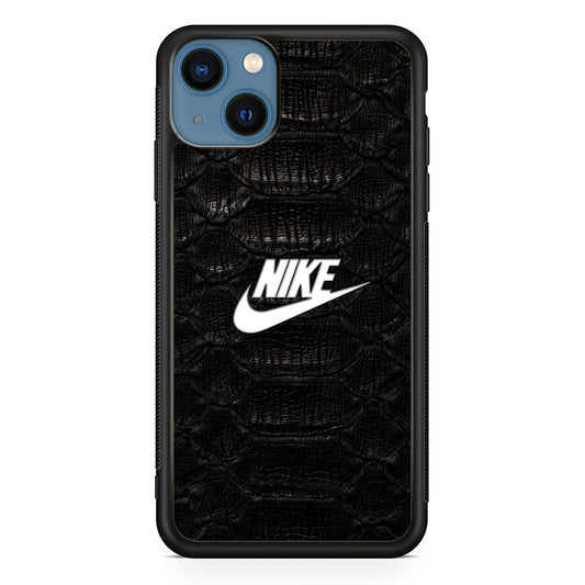 Nike Black Emboss Leather iPhone 13 Case