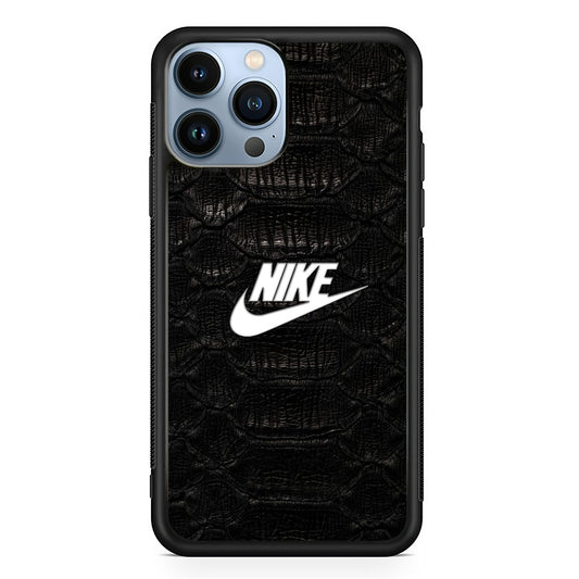 Nike Black Emboss Leather iPhone 13 Pro Max Case