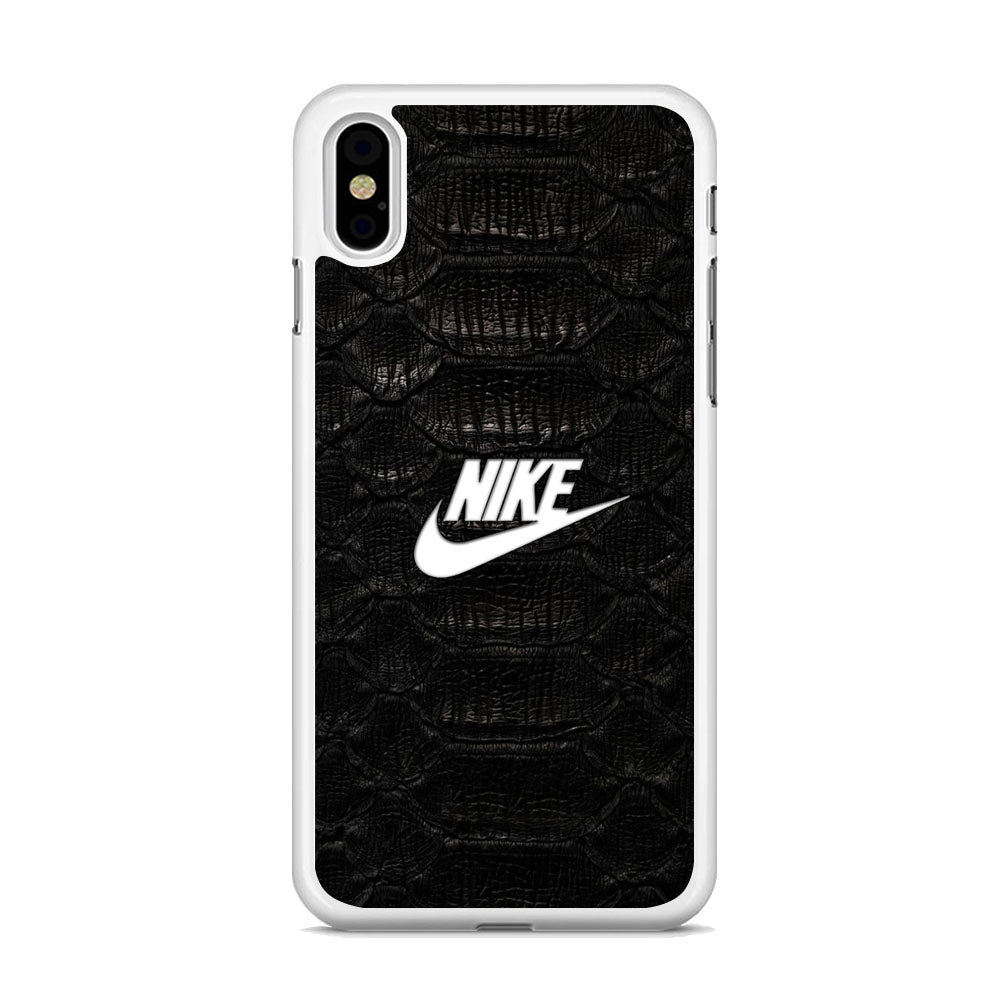 Nike Black Emboss Leather iPhone Xs Case