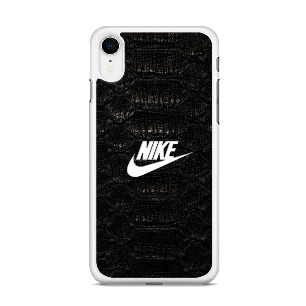 Nike Black Emboss Leather iPhone XR Case