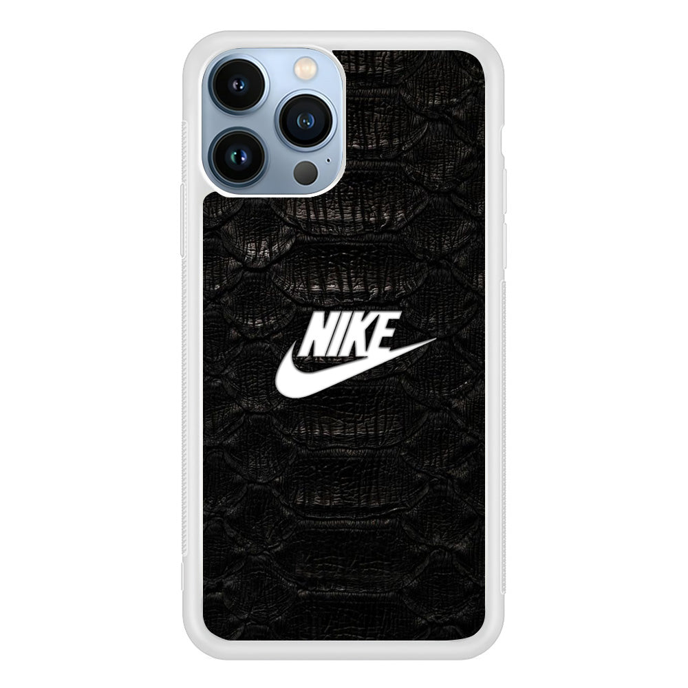 Nike Black Emboss Leather iPhone 13 Pro Case