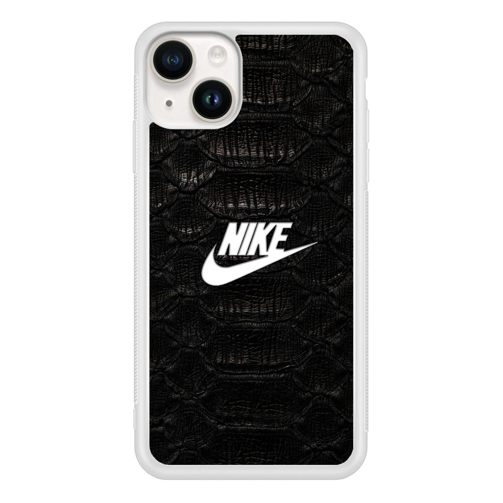 Nike Black Emboss Leather iPhone 15 Case