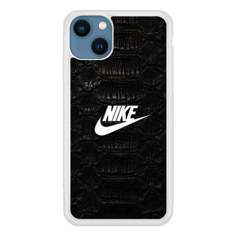 Nike Black Emboss Leather iPhone 13 Case