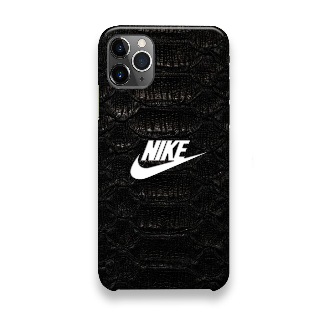 Nike Black Emboss Leather iPhone 12 Pro Case